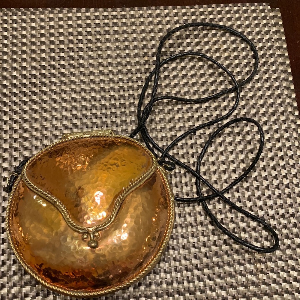 Vintage Lunacy hammered silver metal purse